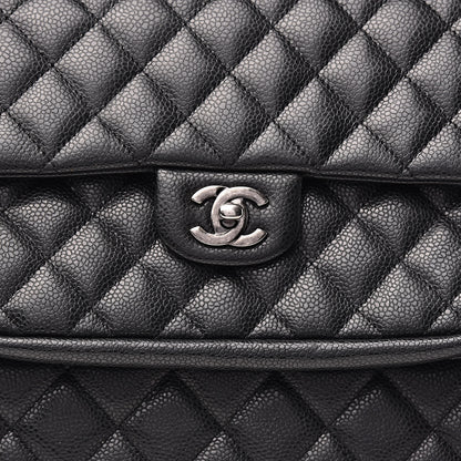 Chanel Caviar Quilted Flap Tote Dark Grey 10 of 11