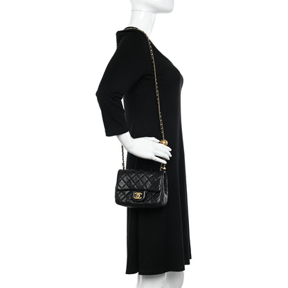 Chanel Lambskin Quilted Mini Pearl Crush Flap Black 2 of 11