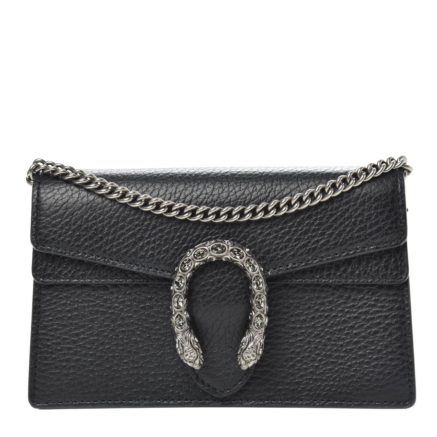 Gucci Calfskin Super Mini Dionysus Shoulder Bag Black 1 of 9