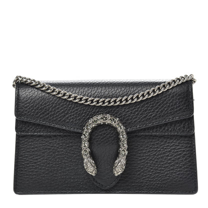Gucci Calfskin Super Mini Dionysus Shoulder Bag Black 1 of 9
