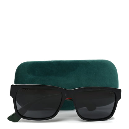 Gucci Acetate Square Frame Web Sunglasses GG0340S Black 7 of 7