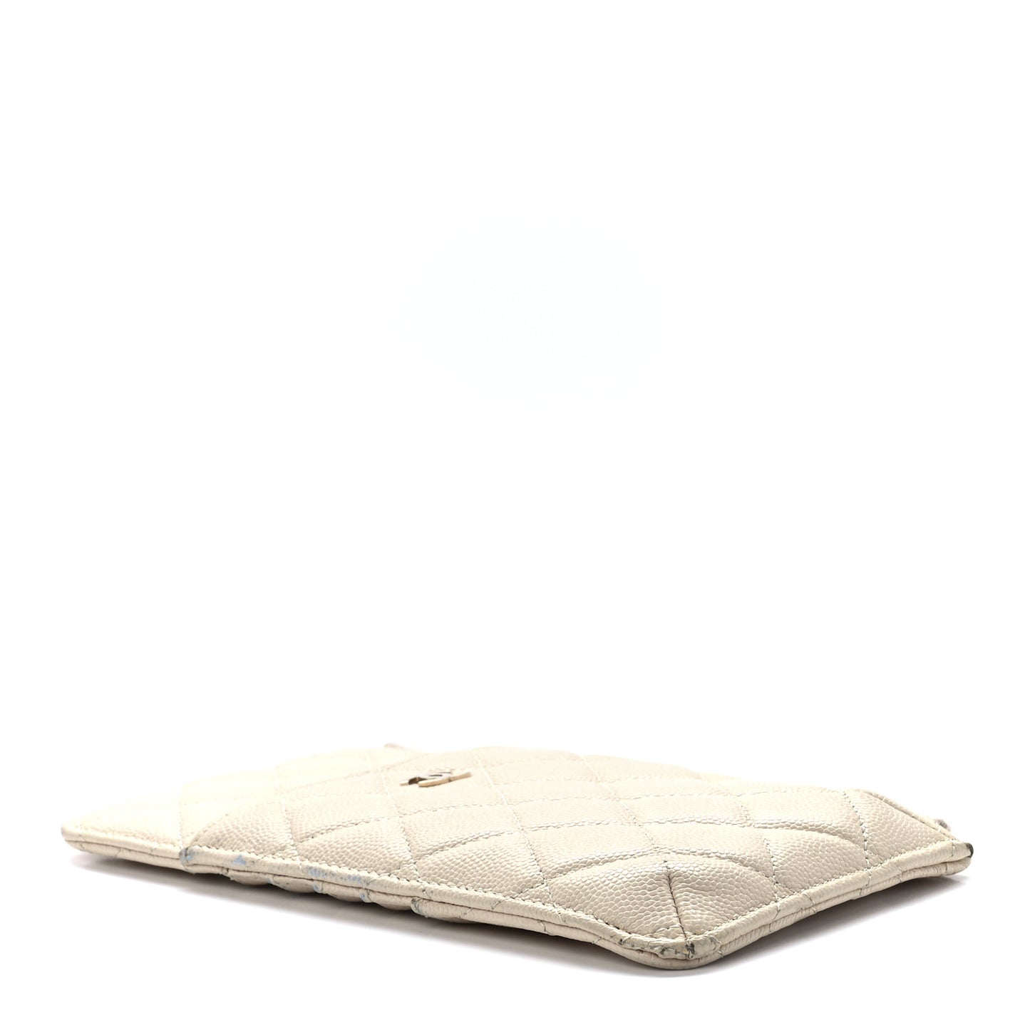 Caviar Quilted Classic iPhone Pouch Light Beige