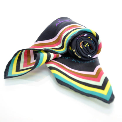 Louis Vuitton Silk Multicolor Eye Love Scarf Black 5 of 7