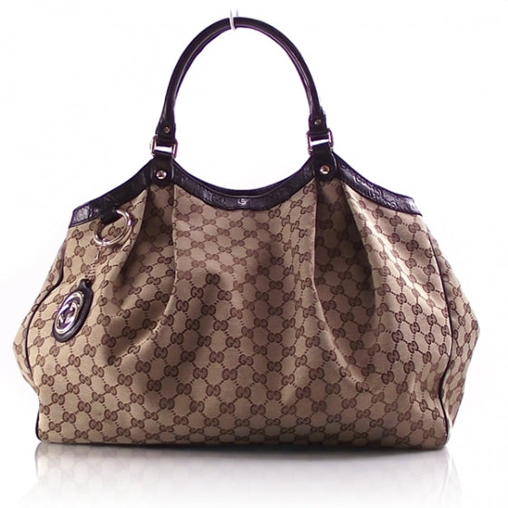 Gucci Monogram Large Sukey Tote Dark Brown 1 of 10