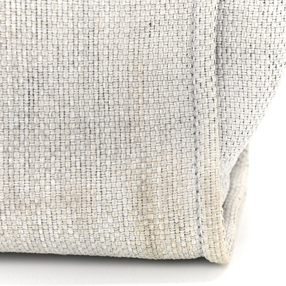 Chanel Woven Straw Raffia Small Deauville Tote Grey 11 of 11