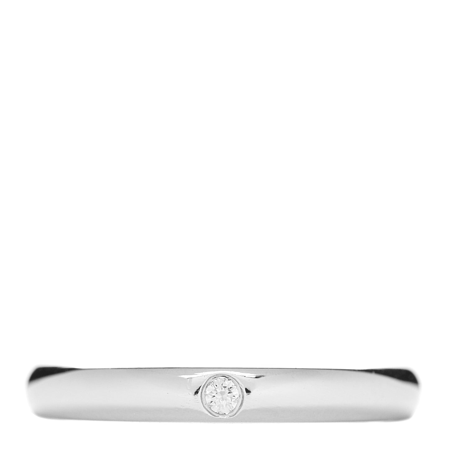 Platinum Diamond Elsa Peretti Band Ring 48 4.5