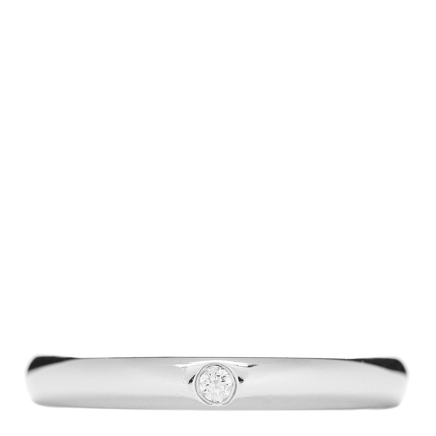 Tiffany Platinum Diamond Elsa Peretti Band Ring 48 4.5 1 of 5