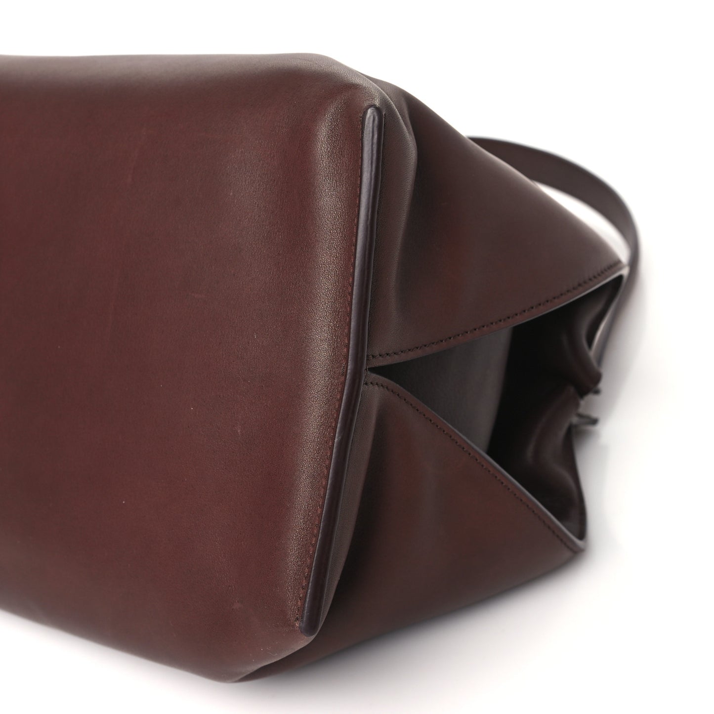 Saddle Calfskin Sienna Shoulder Bag Burgundy