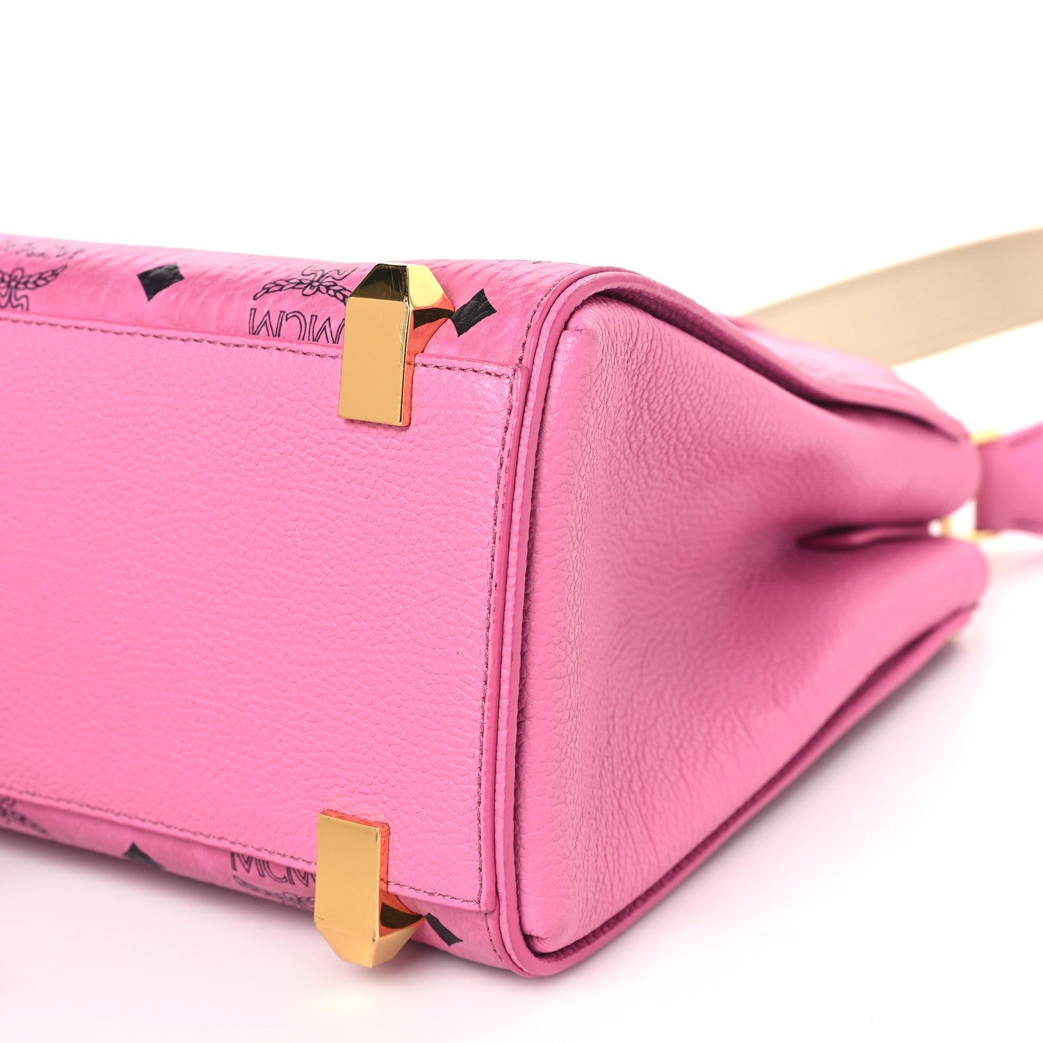 MCM Visetos Small Corina Shoulder Bag Pink 8 of 9