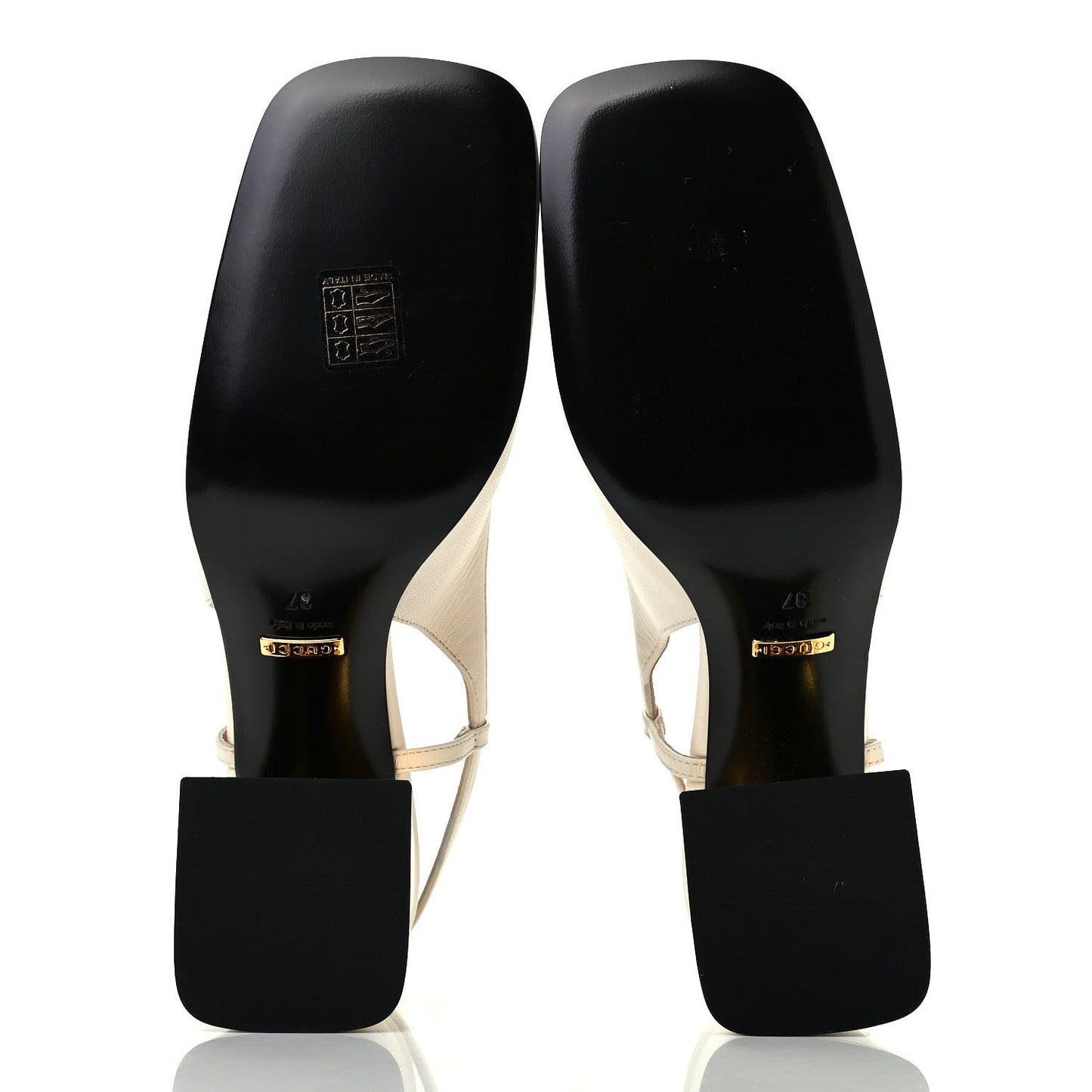 Malaga Kid Horsebit 75mm Slingback Pumps 37 Mystic White