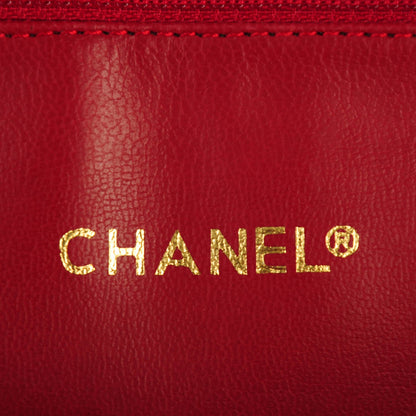 Chanel Lambskin Quilted Shoulder Bag Red 7 of 8