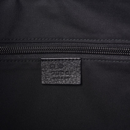 Gucci Denim Monogram Flat Messenger Bag Black 6 of 9