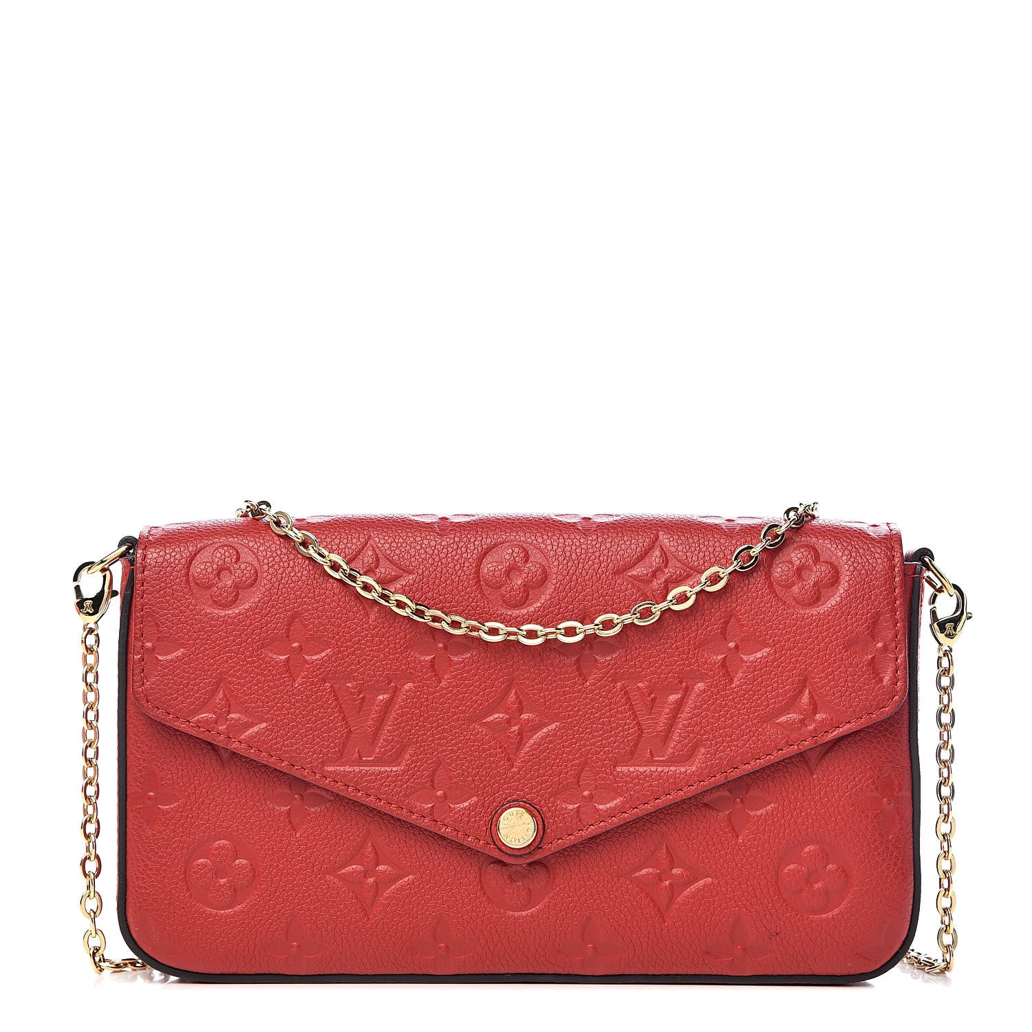 Louis Vuitton Empreinte Pochette Felicie Chain Wallet Cherry 1 of 11