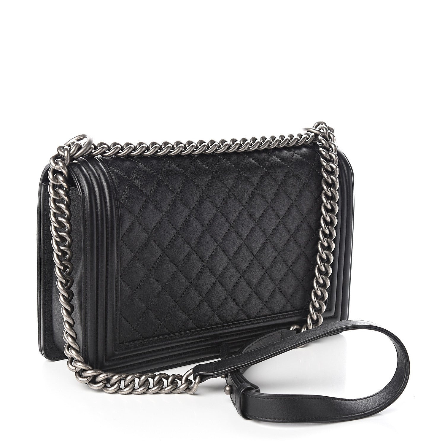 Chanel Calfskin Quilted New Medium Boy Flap Black 2 of 11
