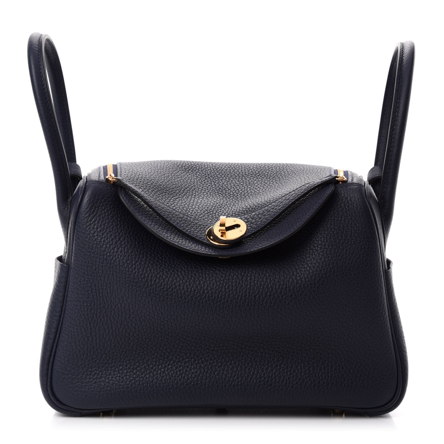 Hermes Taurillon Clemence Lindy 26 Bleu Nuit 1 of 11