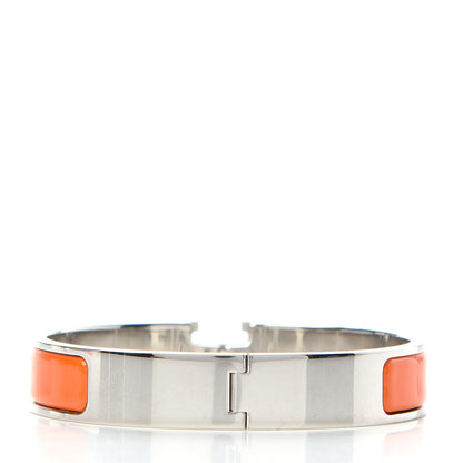 Hermes Enamel Narrow Clic Clac H Bracelet GM Orange 3 of 5