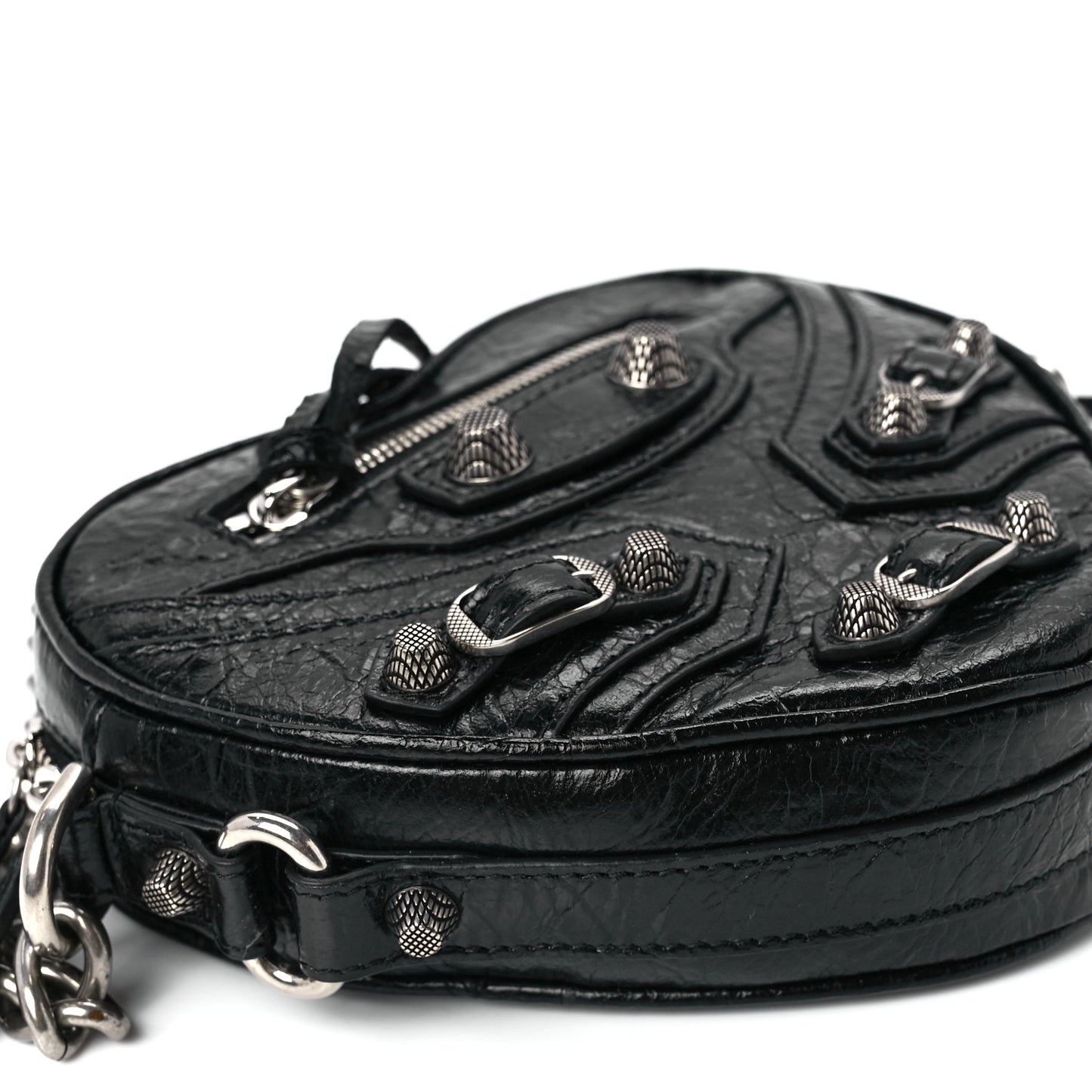 Agneau Arena Mini Le Cagole Heart Bag Black