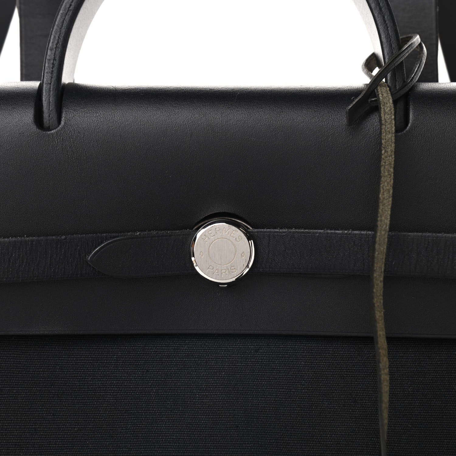 Hermes Toile Vache Calfskin Herbag 30 PM Backpack Black 8 of 12