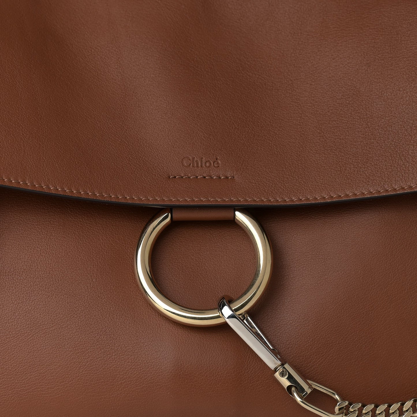 Calfskin Medium Faye Day Shoulder Bag Tan