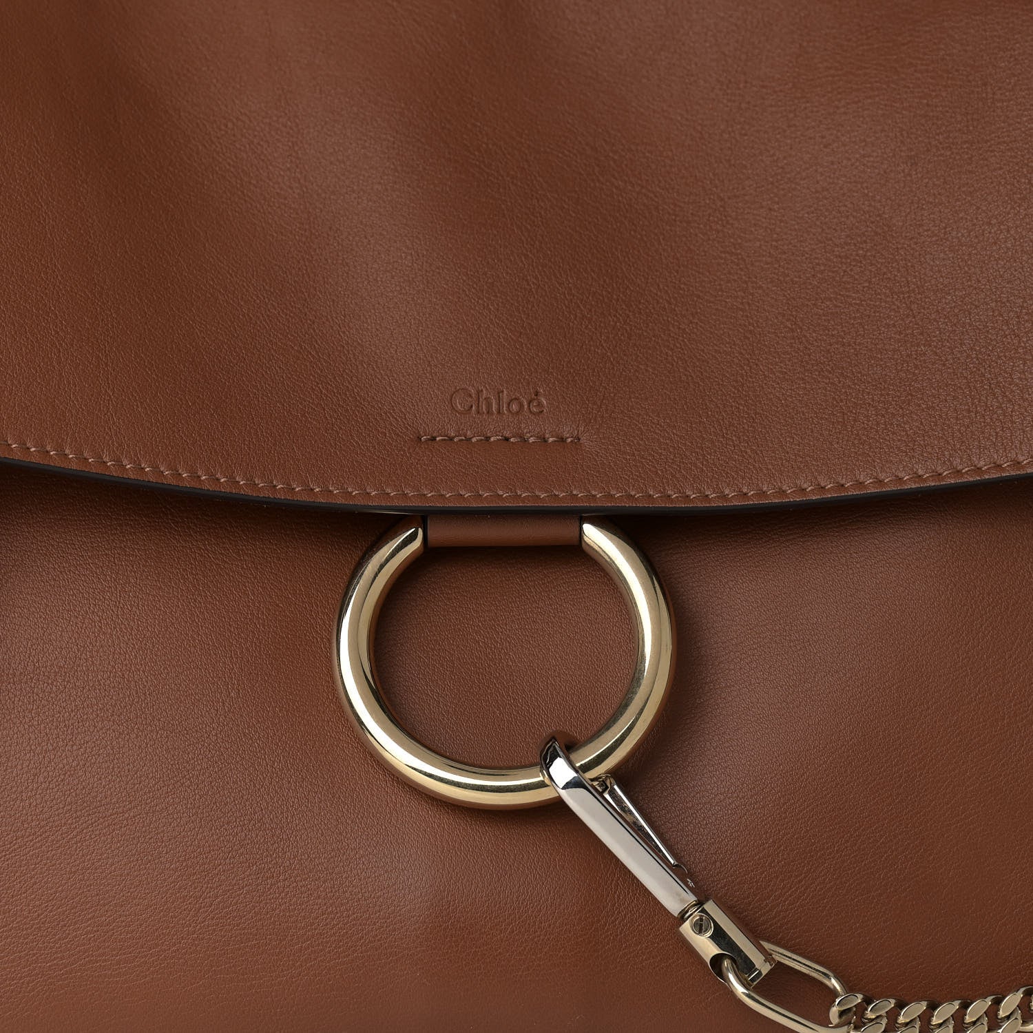 Chloe Calfskin Medium Faye Day Shoulder Bag Tan 8 of 10