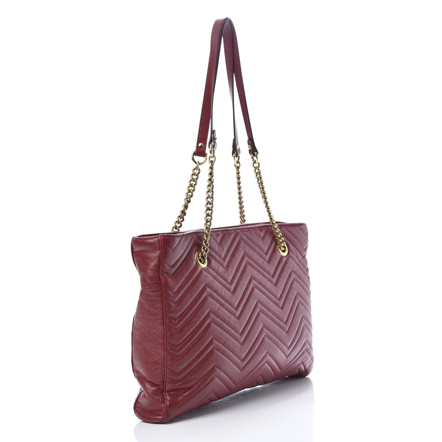 Gucci Azalea Calfskin Matelasse Medium GG Marmont Slim Tote Romantic Cerise 3 of 16