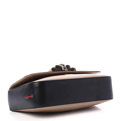 Christian Louboutin Soft Calfskin Small Sweety Charity Shoulder Bag Nude Black 4 of 9
