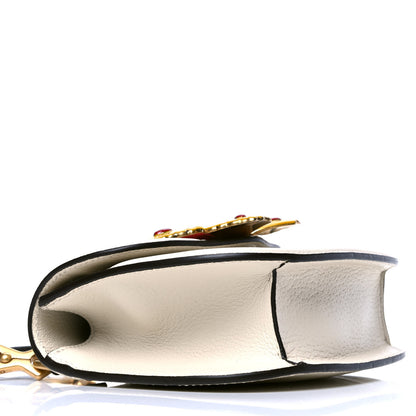 Gucci Calfskin Web Stripe Butterfly Small Totem Shoulder Bag White 3 of 6