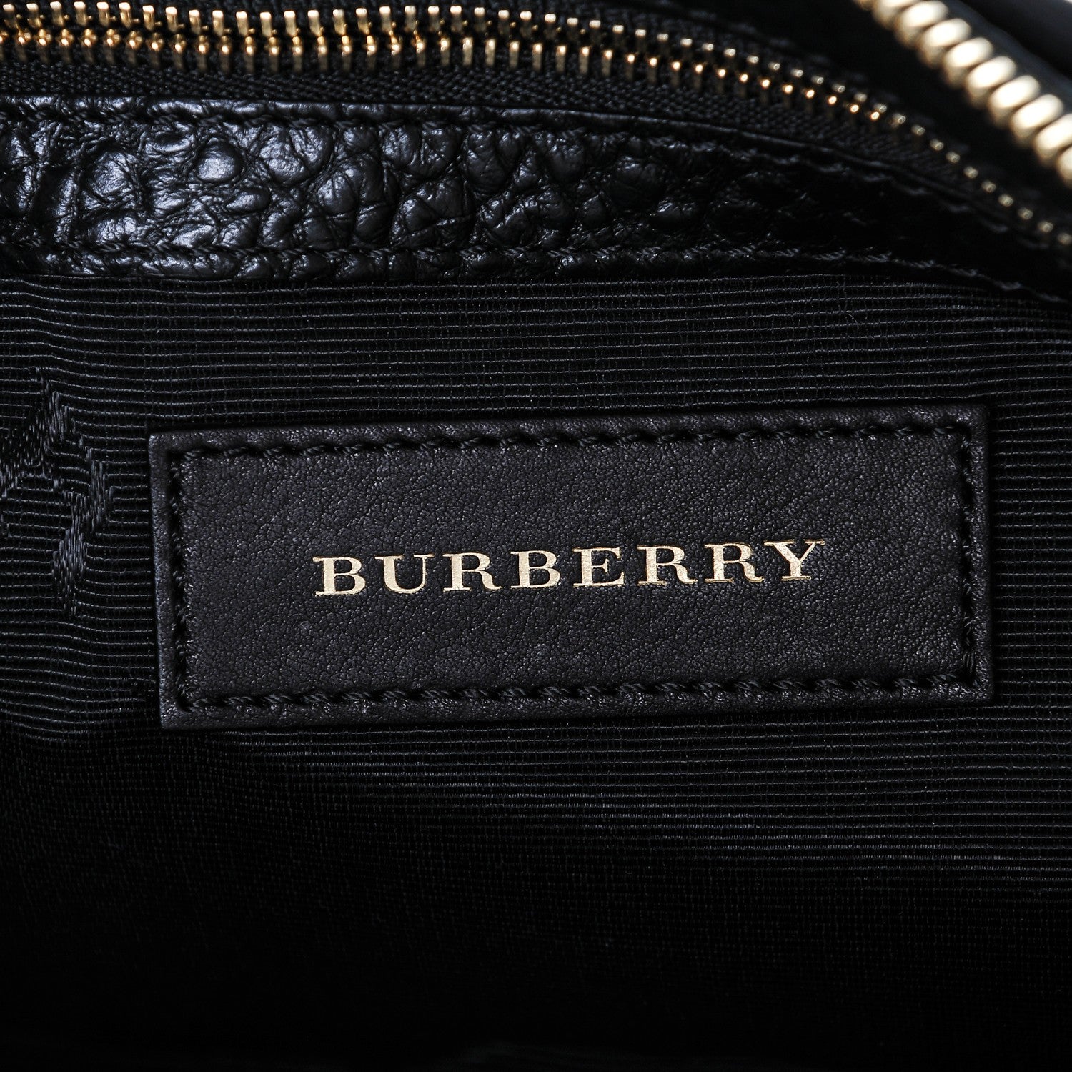 Burberry Signature Grain Calfskin Check Embossed Small Chichester Crossbody Clutch Bag Black 6 of 6