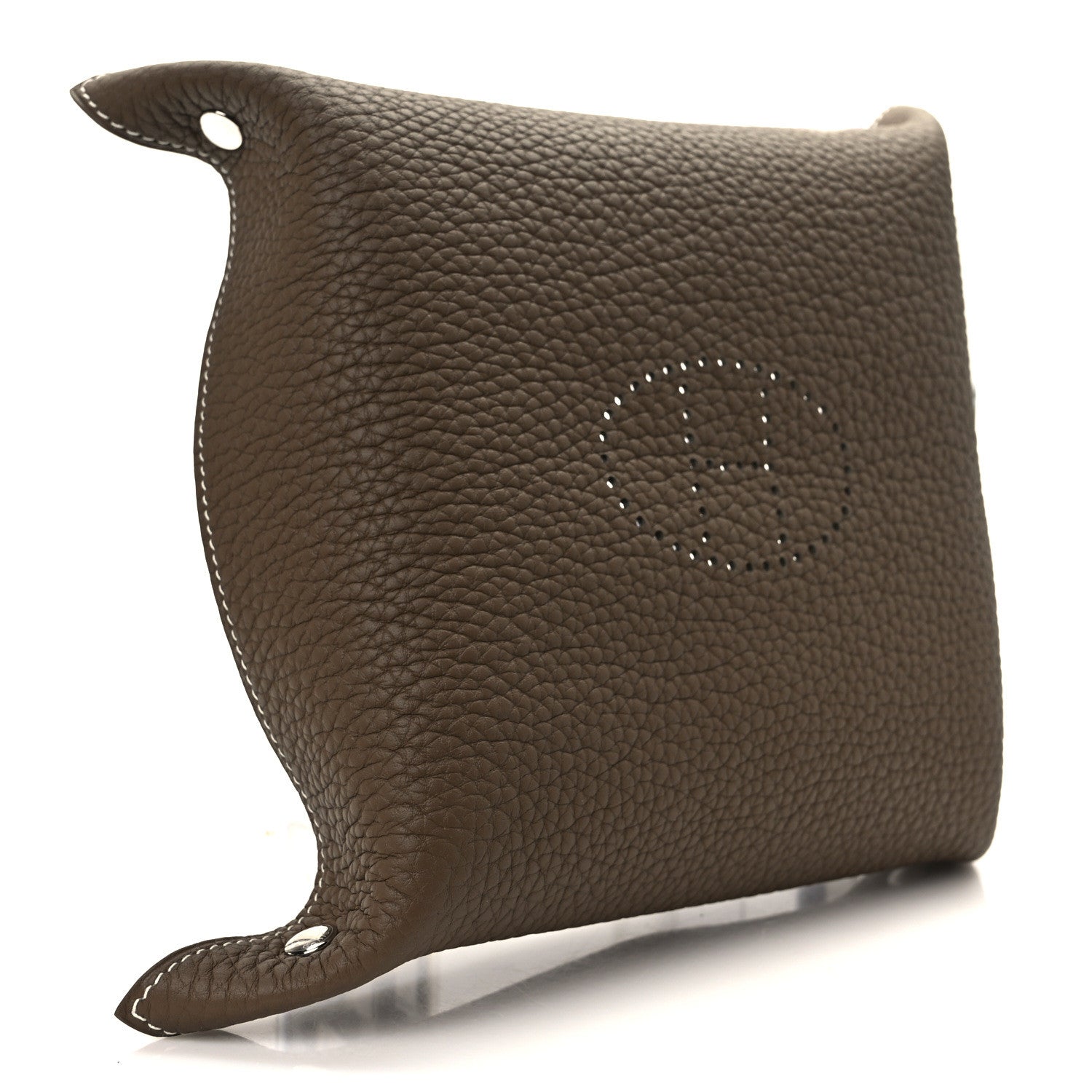 Hermes Taurillon Clemence Mises et Relances Change Tray Etoupe 2 of 4