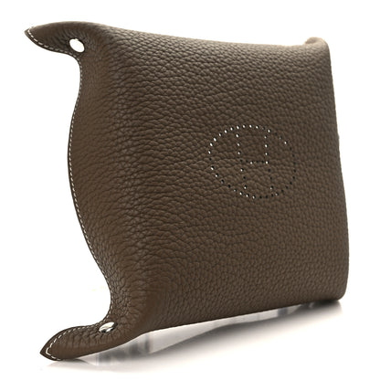 Hermes Taurillon Clemence Mises et Relances Change Tray Etoupe 2 of 4