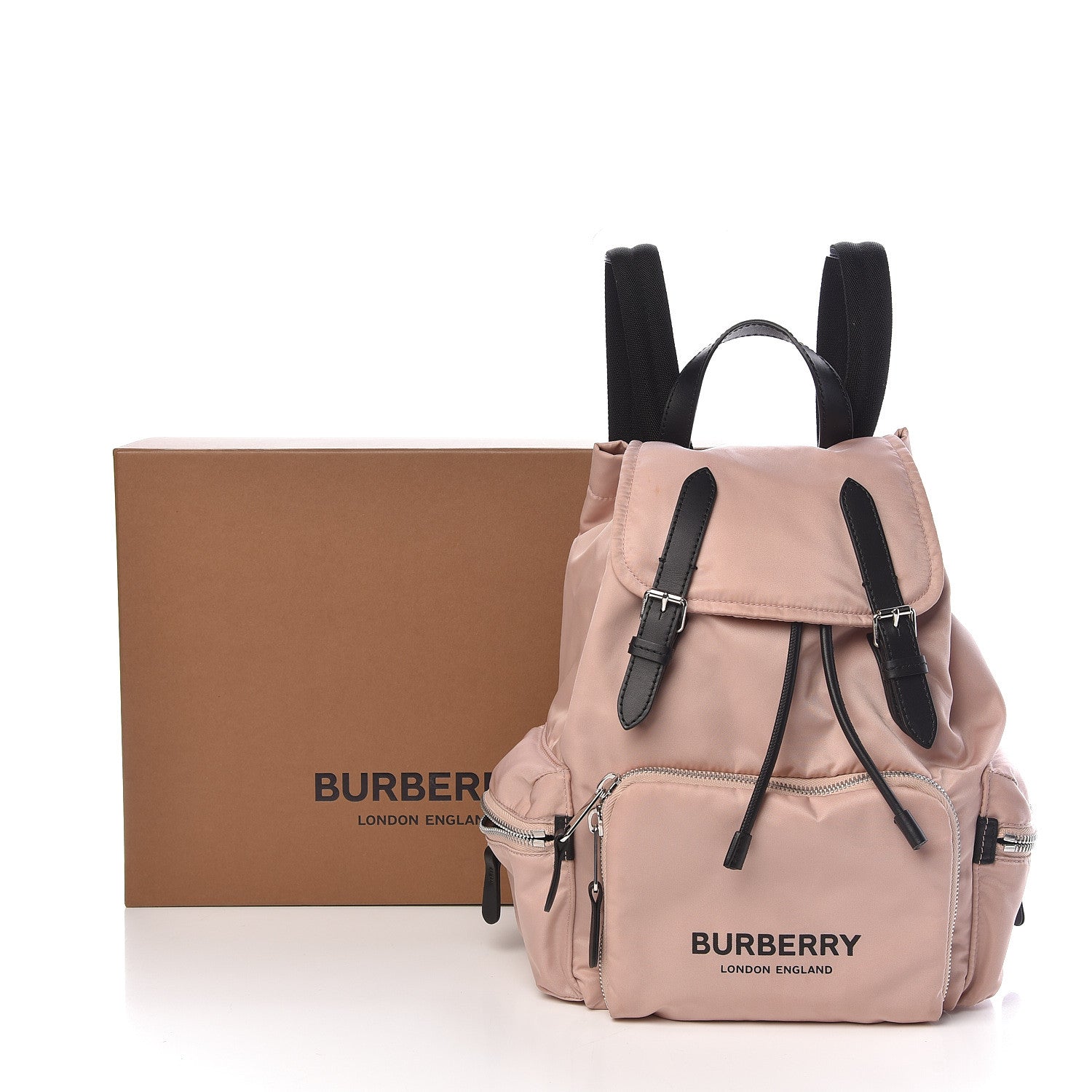 Burberry Nylon Logo Print Medium Rucksack Backpack Rose Beige 10 of 10