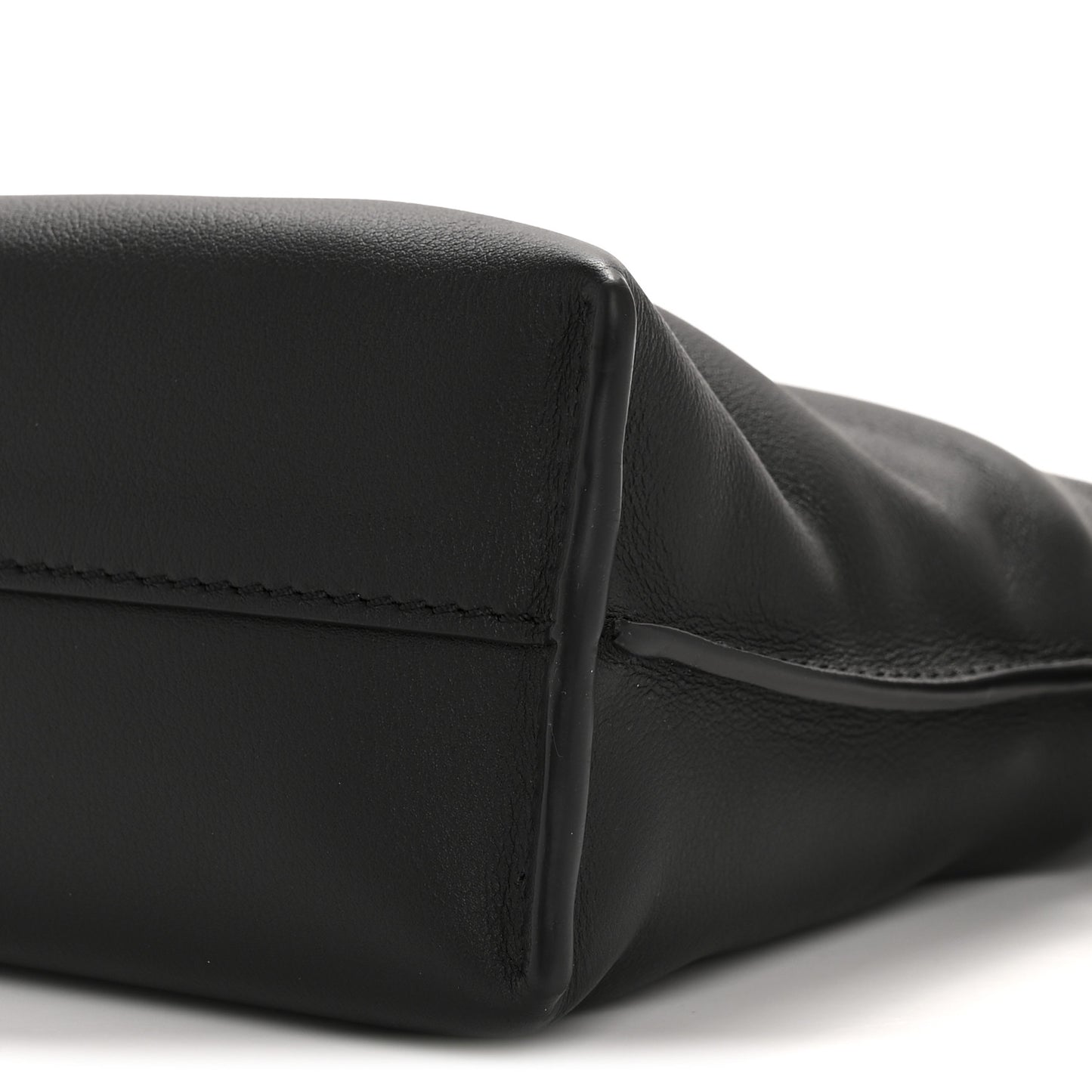 Calfskin Mini Flamenco Knot Clutch Black