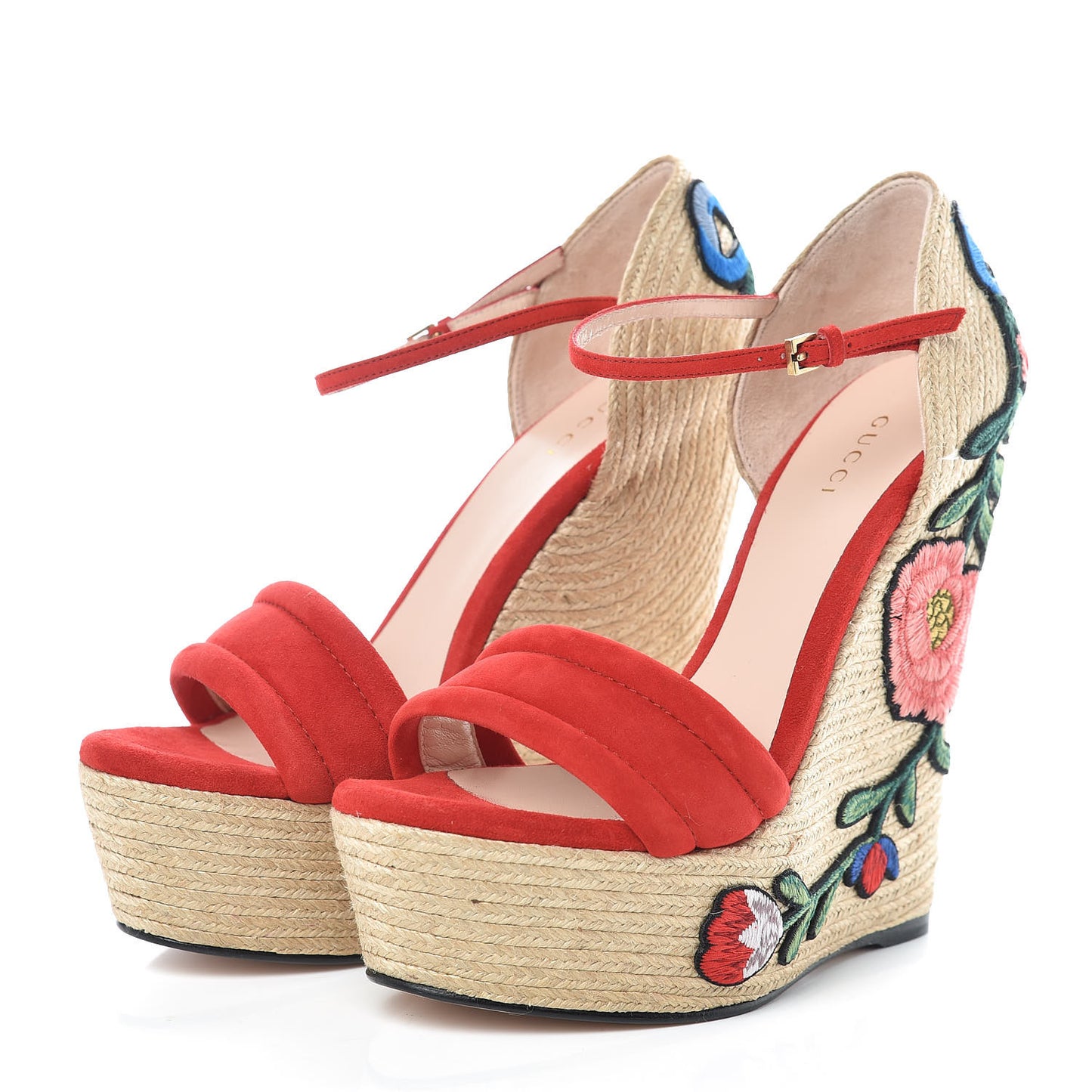 Kid Scamosciato Ophelia Espadrille Platform Wedge Sandals 37.5 Hibiscus Rd