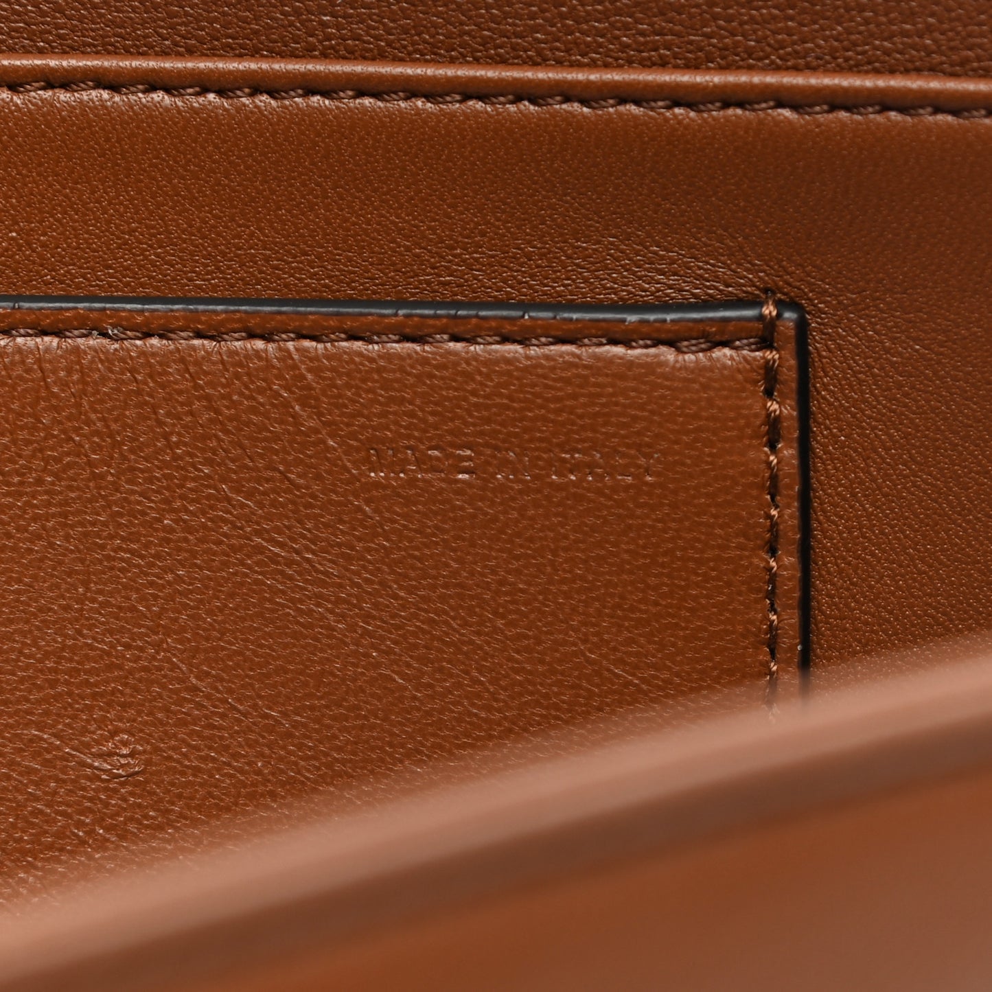 Nappa One Stud Wristlet Clutch Bag Tan Brown
