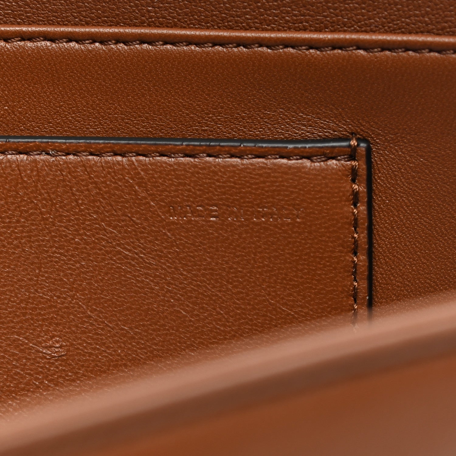 Valentino Garavani Nappa One Stud Wristlet Clutch Bag Tan Brown 7 of 7