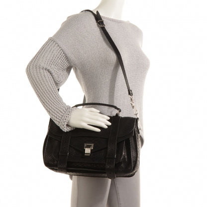 Proenza Schouler Python PS1 Medium Satchel Black 2 of 12