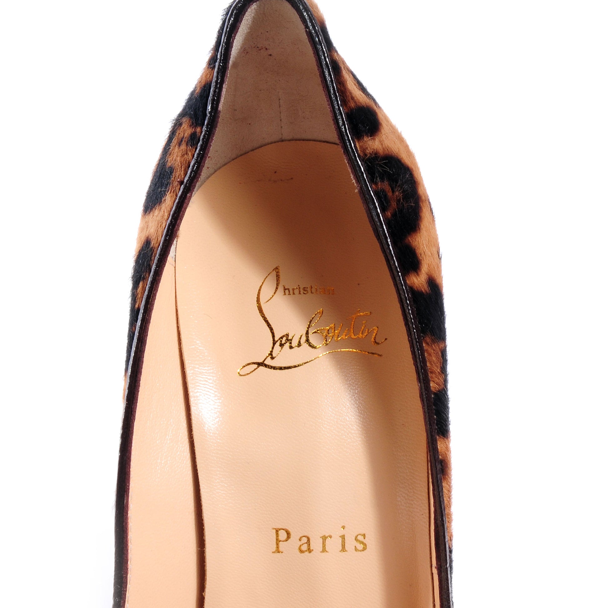 Christian Louboutin Calf Hair Leopard Print Maryl 120 Pumps 37.5 6 of 6