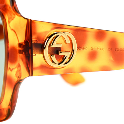 Gucci Acetate Square Frame Sunglasses GG 0053S Havana 4 of 7