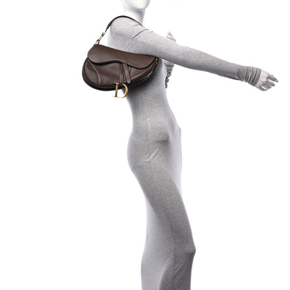Christian Dior Calfskin Saddle Bag Brown 2 of 11