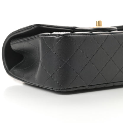 Chanel Lambskin Quilted Mini Top Handle Rectangular Flap Black 9 of 12