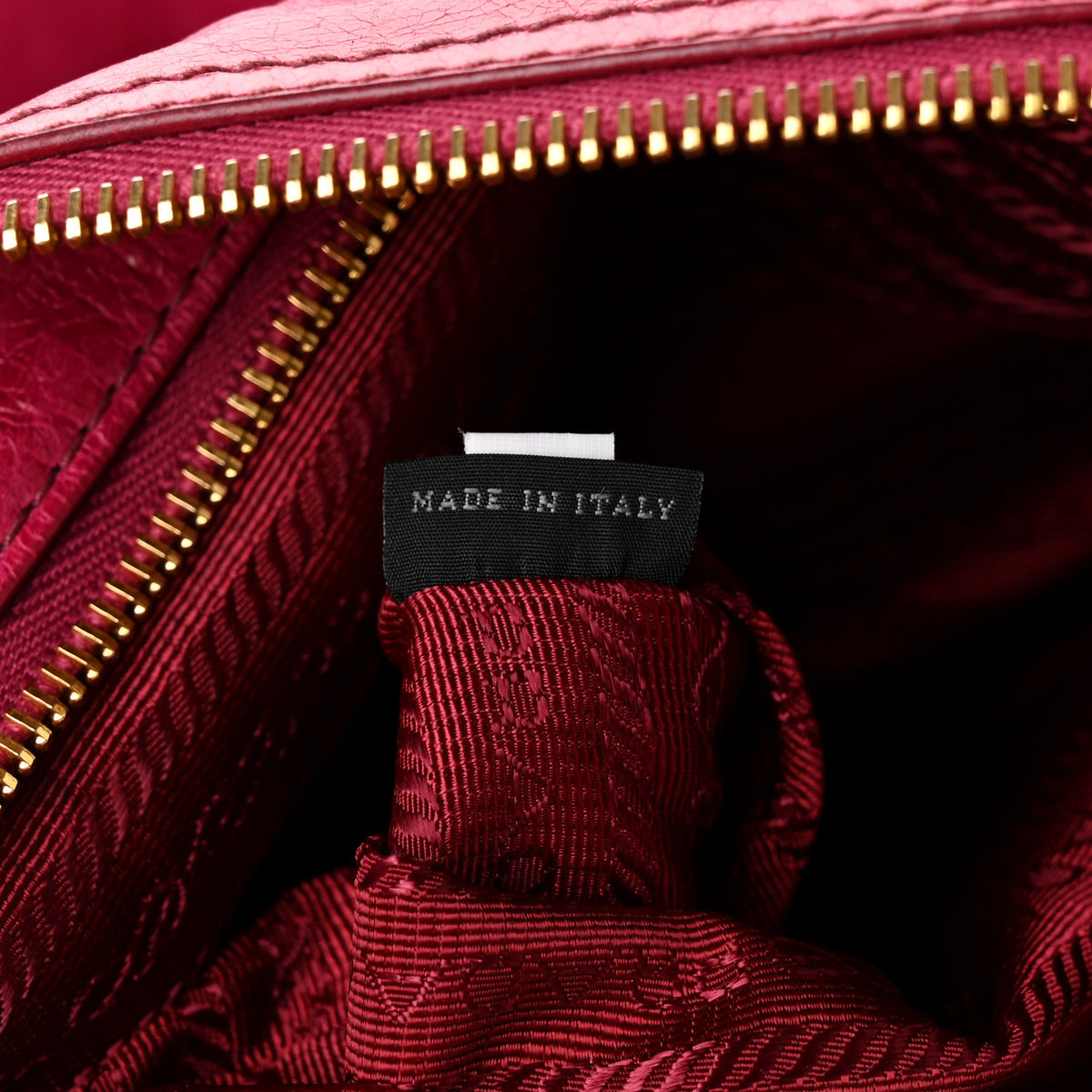 Prada Vitello Shine Zip Tote Pink 13 of 21