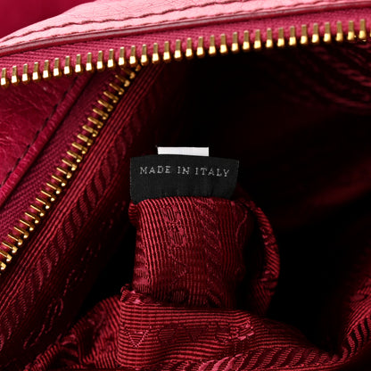 Prada Vitello Shine Zip Tote Pink 13 of 21