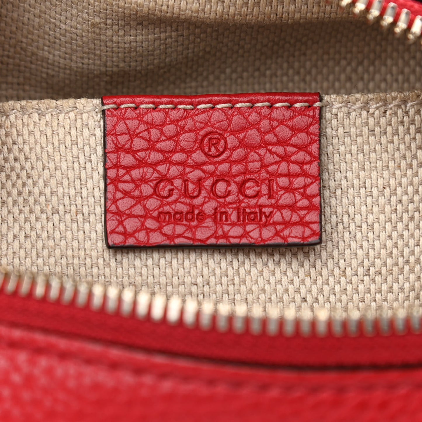 Pebbled Calfskin Small Soho Disco Bag Tabasco Red