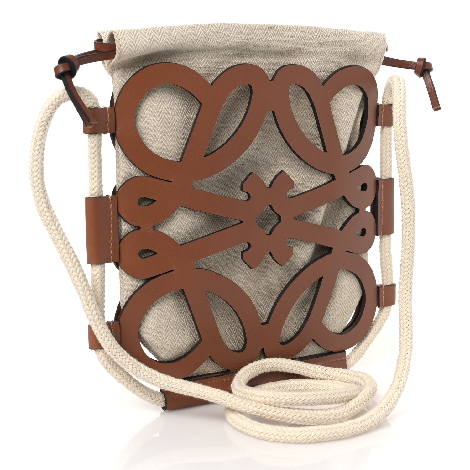 Loewe Smooth Calfskin Small Anagram Cutout Tote Tan Beige 2 of 7