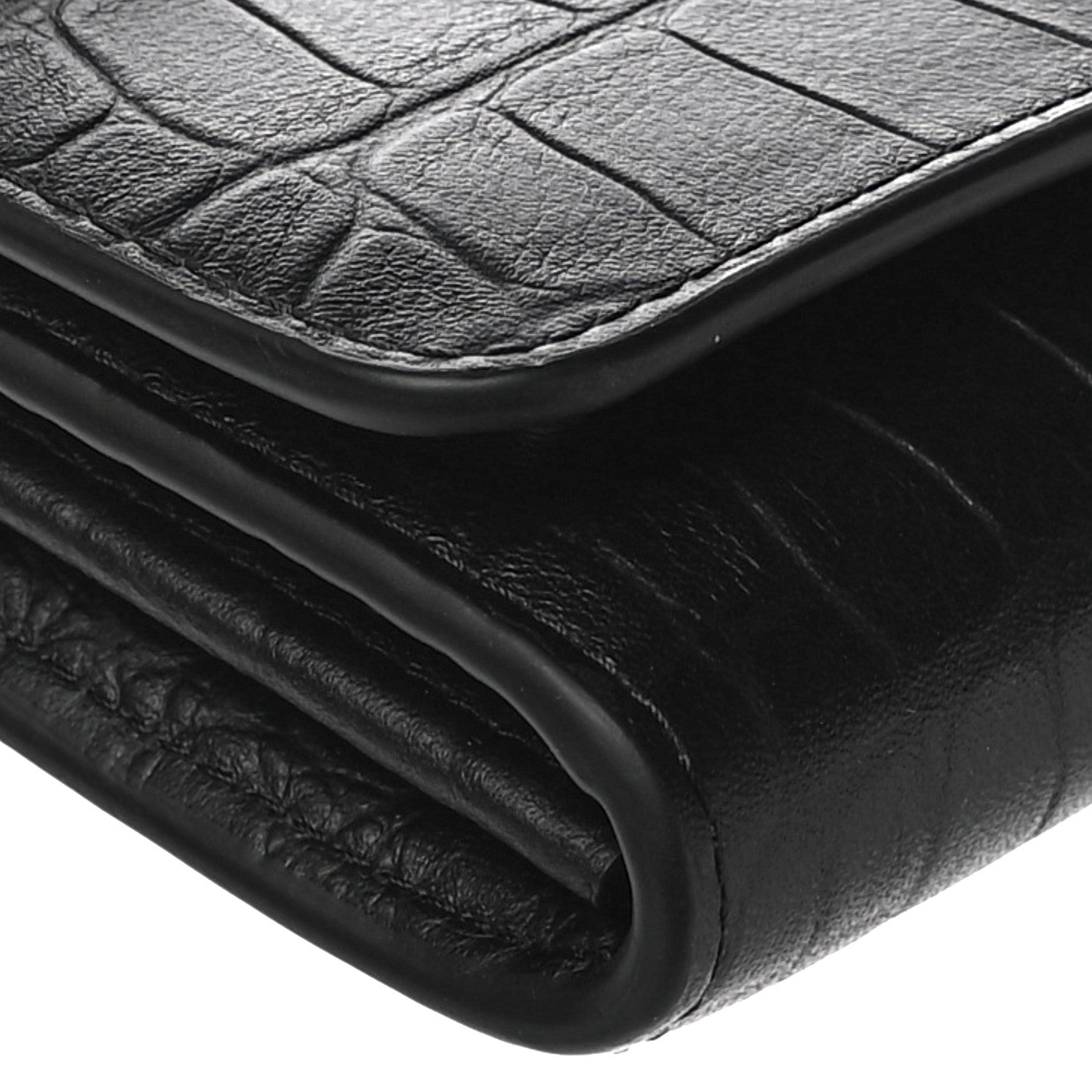 Mulberry Crocodile Embossed Calfskin Wallet Black 8 of 10