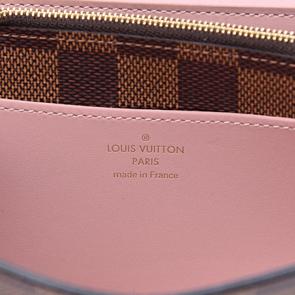 Louis Vuitton Damier Ebene Croisette Chain Wallet Rose Ballerine 6 of 10
