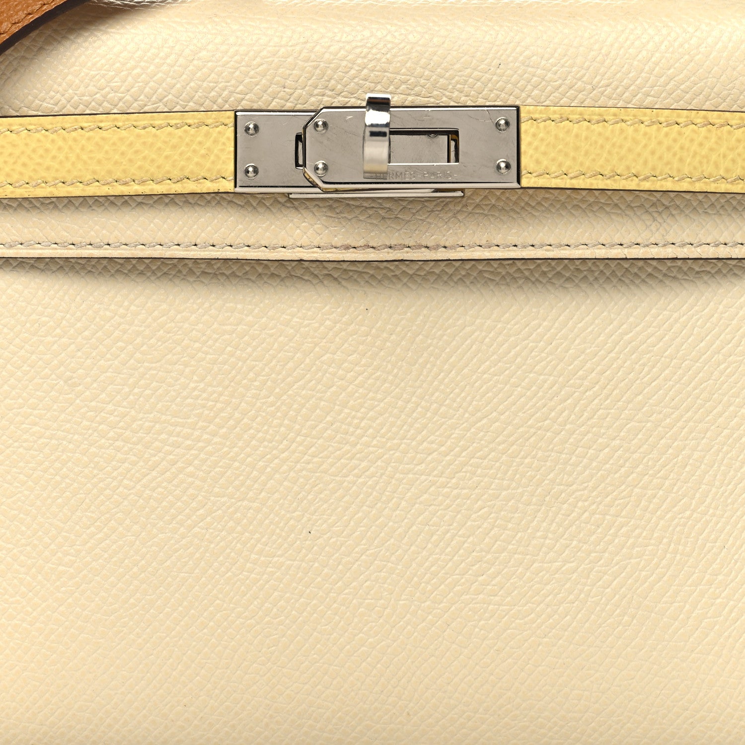 Hermes Epsom Mini Kelly Sellier 20 Nata Jaune Poussin Sesame 8 of 14