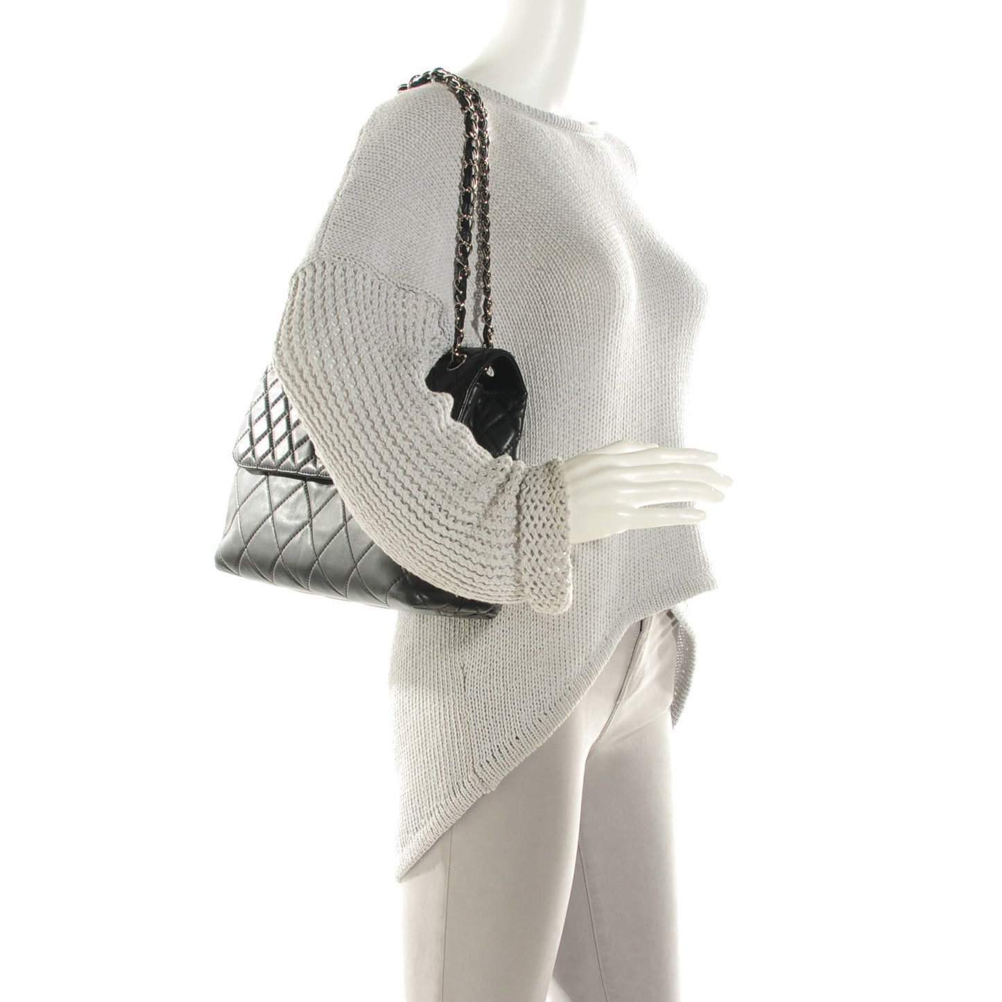 Calfskin Quilted In The Business Flap Bag Black