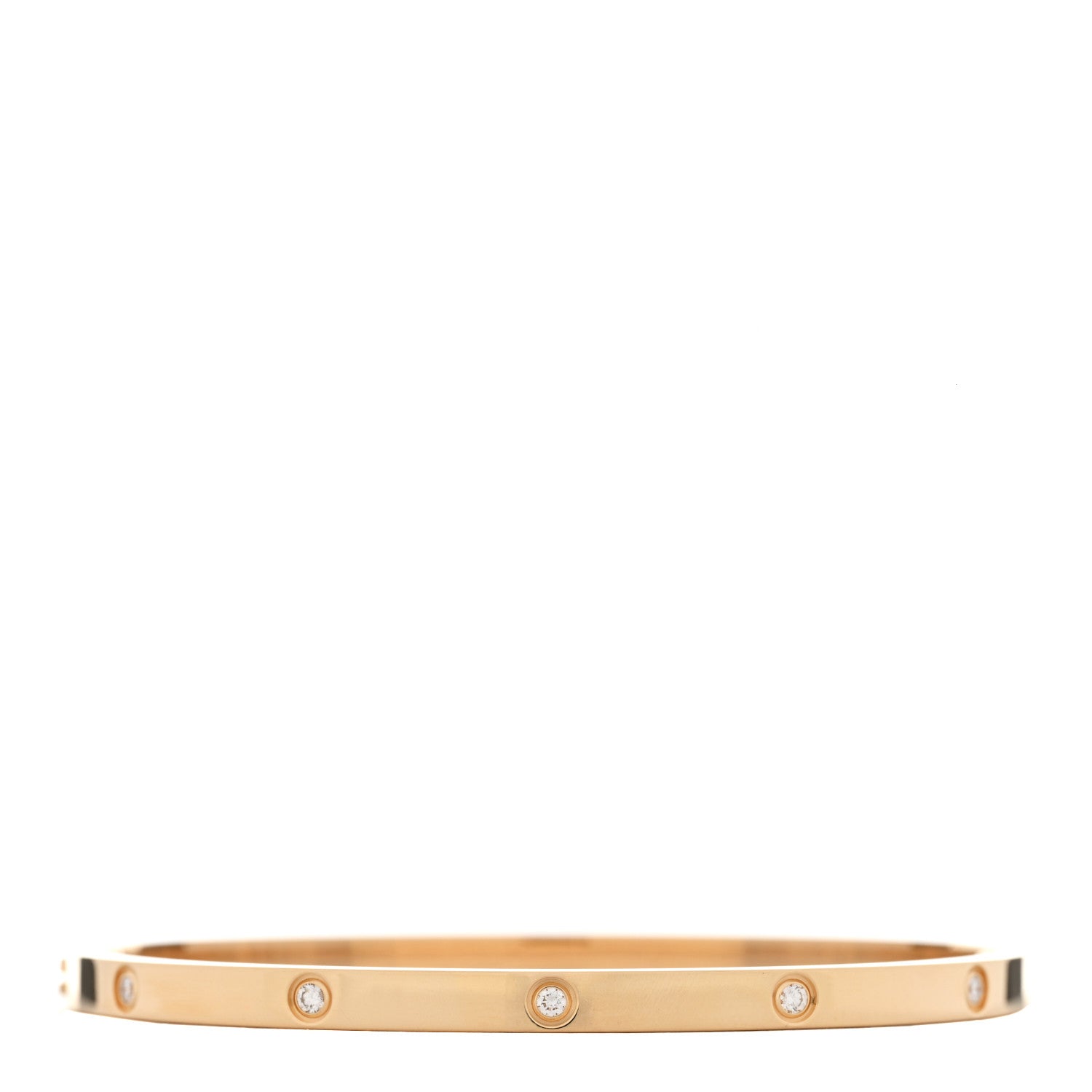 Cartier 18K Yellow Gold 10 Diamond Small LOVE Bracelet 17 2 of 3