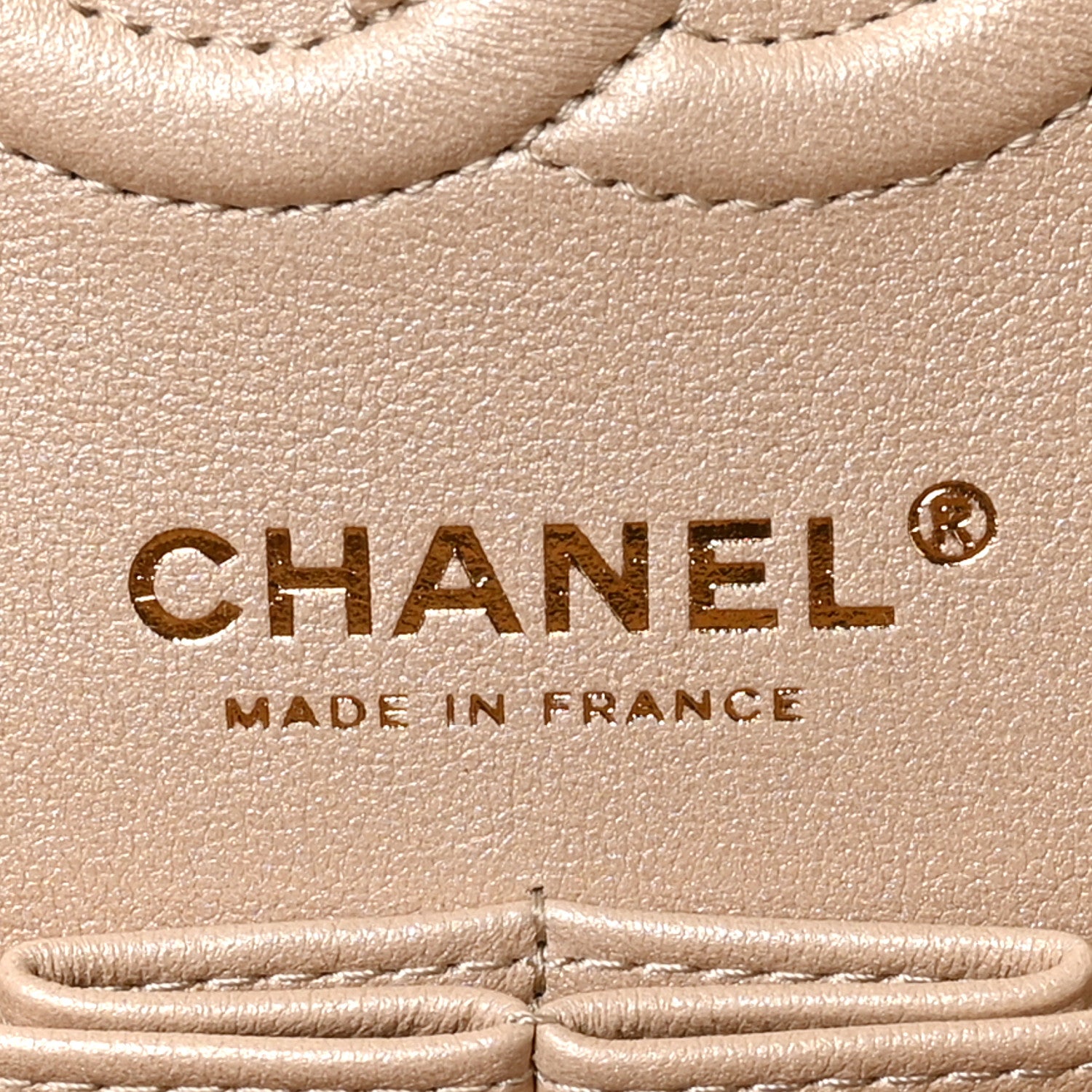 Chanel Metallic Caviar Quilted Small Double Flap Beige 10 of 21